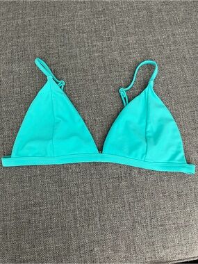 SHEIN Turquoise Triangle Bikini Top